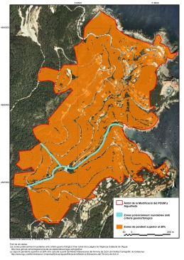 Zones amb pendents superiors al 20% i zones potencialment inundables